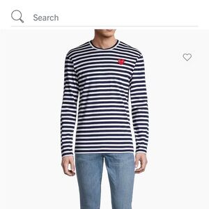 Comme des Garçons PLAY Long Sleeve Striped T-Shirt